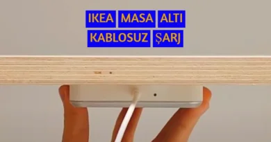 IKEA Kablosuz masa altı şarj